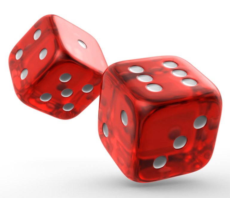 Adult playing dice