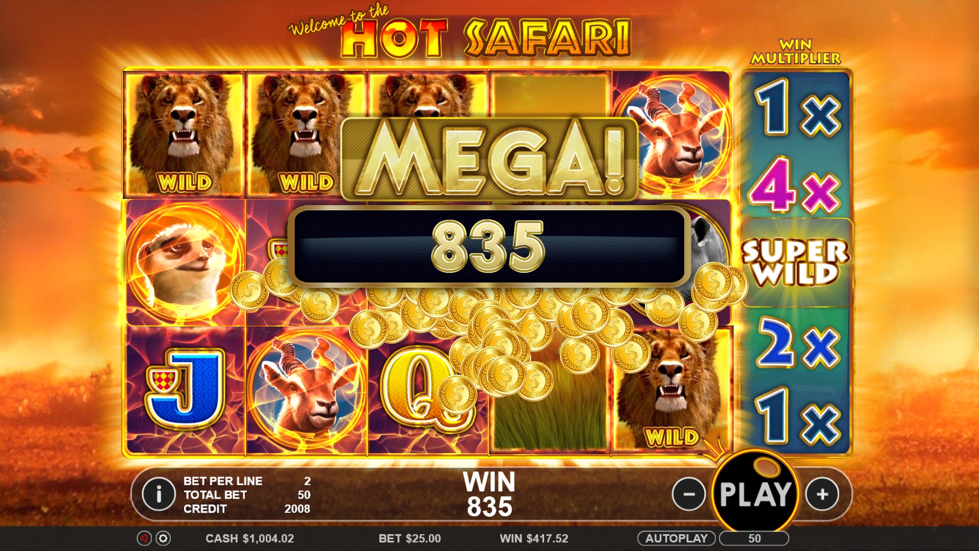 Free line multi play slot