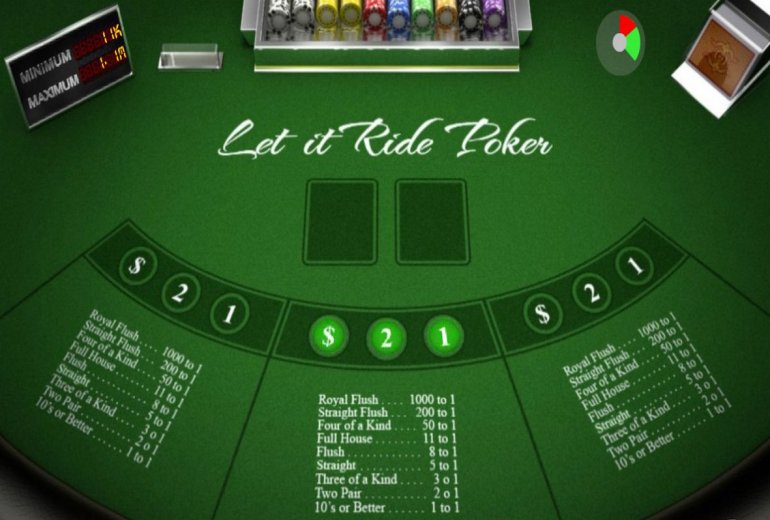 Hur man Spelar Let It Ride Casino Bord Spel, casino spel let it ride regler.