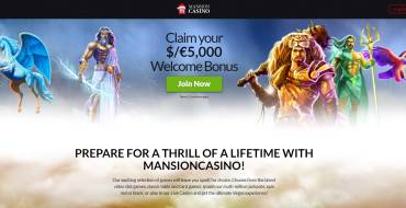 100% Match Bonus up to €500 in Mansion Casino: Mansion Casino Welcome Bonus