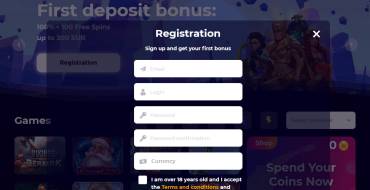 Cosmic Slot Casino: Registration