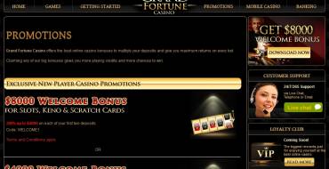 Grand Fortune casino: Promos