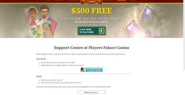 Players Palace Casino: Customer Support