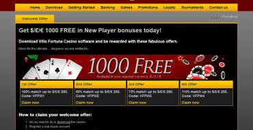 Villa Fortuna Casino: Promotions