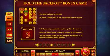 24 Coins: Bonus games