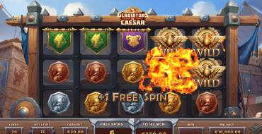 3 Gladiators vs Caesar: Free spins and/or respins