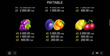 5 Diamond Plus: Payout table