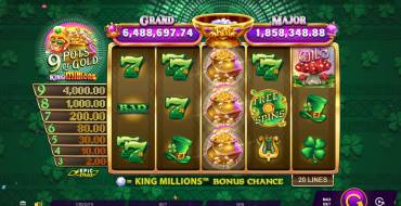 9 Pots of Gold: King Millions: Slot machine