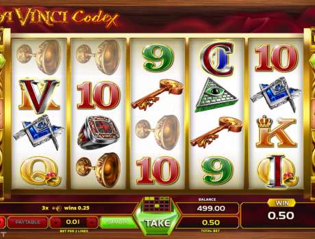 Davinci codex gameart slot machine twist apps