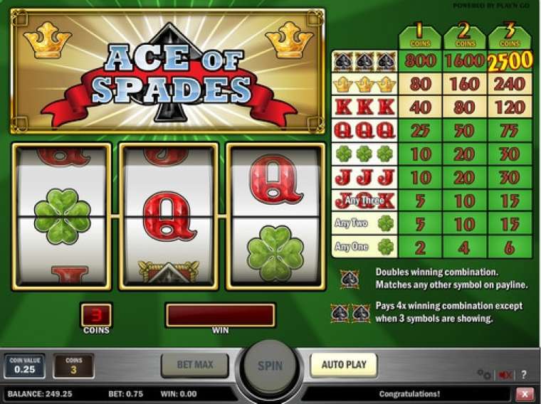 Play Ace of Spades slot