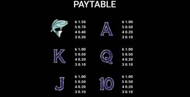 Amazing Catch Power Combo: Payout table