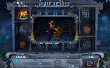 Art of the Heist slot online