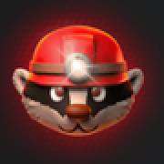 Badger Miners: A badger in a red helmet