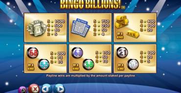 Bingo Billions!: Rules