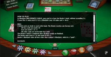 Blackjack Pro Monte Carlo: Rules