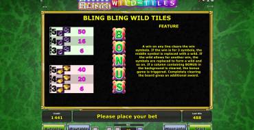 Bling! Bling! Wild-Tiles: Rules of the game