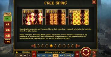 Book of Faith: Free spins and/or respins