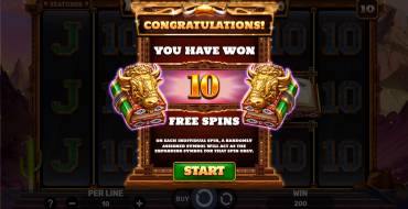 Book of Majestic Wild Buffalo: Free spins and/or respins