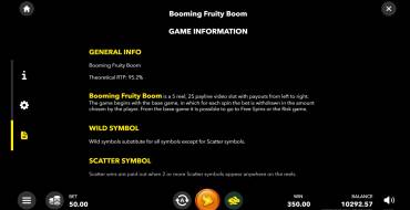 Booming Fruity Boom: Rules