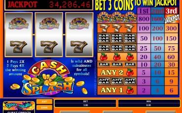 CashSplash 3 Reel slot online