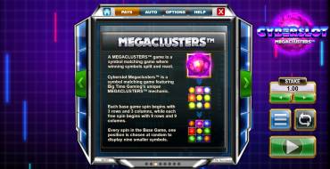 Cyberslot Megaclusters: Bonus games