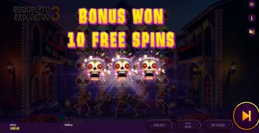 Esqueleto Explosivo 3: Free spins and/or respins