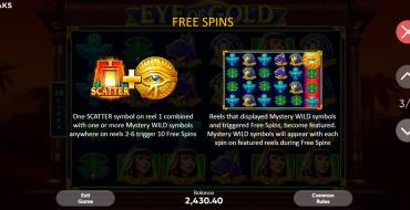 Eye of Gold: Free-spins