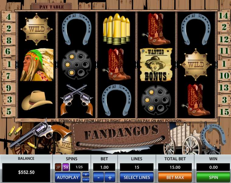 Play Fandango’s slot