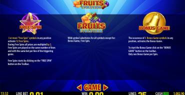 Fruits Evolution: Features