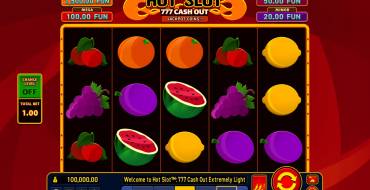 Hot Slot: 777 Cash Out Extremely Light: Slot machine