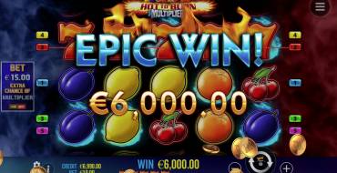 Hot to Burn Multiplier: Winnings