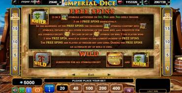 Imperial Dice: Free spins and/or respins