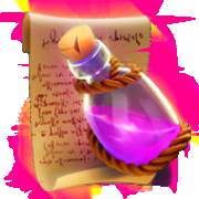 Jewel Sea Pirate Riches: A bottle with a letter