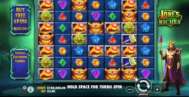 Loki’s Riches: The main screen