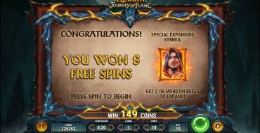 Merlin: Journey of Flame: Free spins