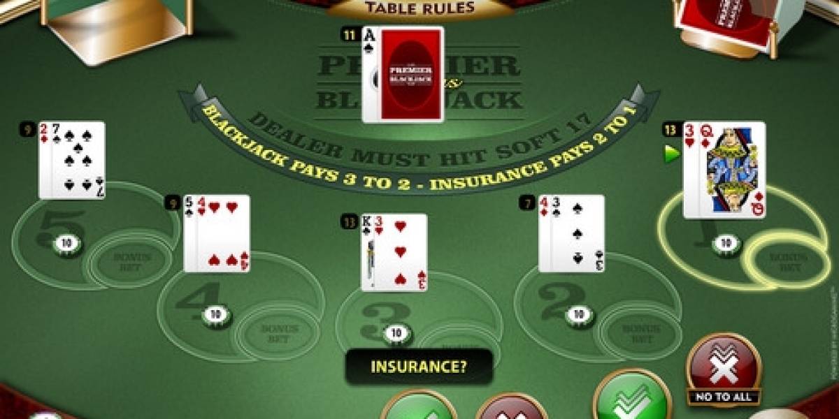 Multi-hand Premier Bonus Blackjack online