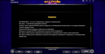 Multistar Fruits: Rules