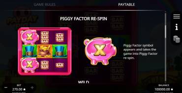 Payday Pig: Free spins and/or respins