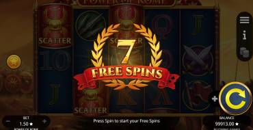 Power of Rome: Free spins