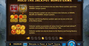 Power of Sun Svarog: Bonus games