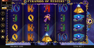 Pyramids of Mystery: Slot machine