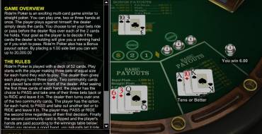 Ridem Poker: Help