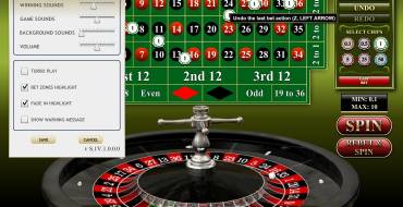 Roulette 3D: Options