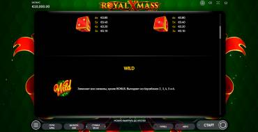 Royal Xmass Dice: Payout table