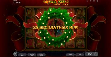 Royal Xmass Dice: Free spins and/or respins