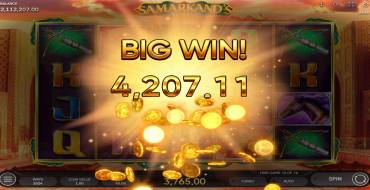 Samarkand's Gold: Winnings