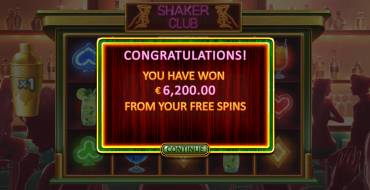 Shaker Club: Winnings