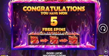 Sinful 7s: Free spins and/or respins