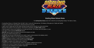 Sizzling Blaze Deluxe: Rules