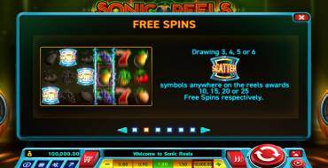 Sonic Reels: Free spins and/or respins